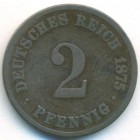 Германия, 2 пфеннига 1875 год C