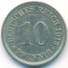 Германия, 10 пфеннигов 1913 год F
