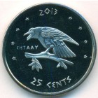 США, резервация индейцев мишен, 25 центов 2013 год (UNC)