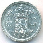 Нидерландская Восточная Индия, 1/10 гульдена 1930 год (UNC)