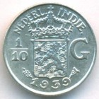Нидерландская Восточная Индия, 1/10 гульдена 1939 год (UNC)