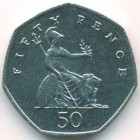 Великобритания, 50 пенсов 1998 год (UNC)