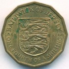 Джерси, 1/4 шиллинга 1966 год (UNC)