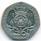 Великобритания, 20 пенсов 1999 год (AU)