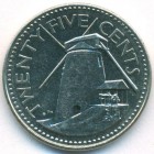 Барбадос, 25 центов 1987 год (UNC)