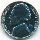 США, 5 центов 1963 год (BU)
