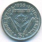 Южная Африка, 3 пенса 1955 год