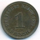 Германия, 1 пфенниг 1876 год А (AU)