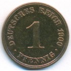 Германия, 1 пфенниг 1900 год A