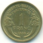 Франция, 1 франк 1938 год (AU)