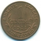 Франция, 1 сантим 1911 год (UNC)