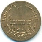 Франция, 1 сантим 1911 год (UNC)