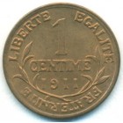 Франция, 1 сантим 1911 год (UNC)