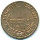Франция, 1 сантим 1911 год (UNC)