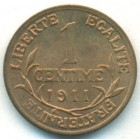 Франция, 1 сантим 1911 год (UNC)