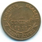 Франция, 1 сантим 1911 год (UNC)