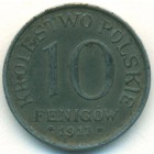 Польша, 10 фенигов 1917 год FF