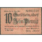 Германия, 10 пфеннигов 1920 год НОТГЕЛЬД