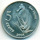 Кокосовые острова, 5 центов 2004 год (UNC)