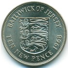 Джерси, 10 новых пенсов 1968 год (UNC)
