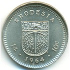 Родезия, 1 шиллинг 1964 год (AU) БРАК