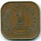 Малайя, 1 цент 1939 год (AU)