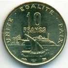 Джибути, 10 франков 1996 год (UNC)