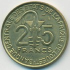 Западно-Африканские Штаты, 25 франков 1980 год (UNC)