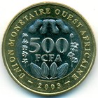 Западно-Африканские Штаты, 500 франков 2003 год (UNC)