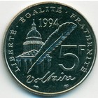 Франция, 5 франков 1994 год (UNC)