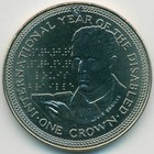Остров Мэн, 1 крона 1981 год (UNC)
