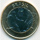 Бразилия, 1 реал 2015 год (UNC)