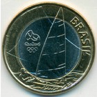 Бразилия, 1 реал 2015 год (UNC)