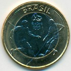 Бразилия, 1 реал 2015 год (UNC)