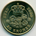 Дания, 20 крон 2000 год (UNC)