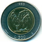 Cан-Марино, 500 лир 1983 год (UNC)