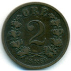 Норвегия, 2 эре 1889 год
