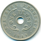 Южная Родезия, 1 пенни 1939 год
