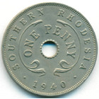 Южная Родезия, 1 пенни 1940 год