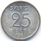 Швеция, 25 эре 1961 год (AU)