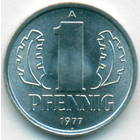 ГДР, 1 пфенниг 1977 год (UNC)