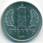 ГДР, 1 пфенниг 1981 год (AU)