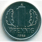 ГДР, 1 пфенниг 1982 год (UNC)