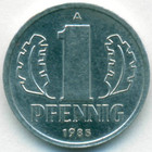 ГДР, 1 пфенниг 1985 год (AU)