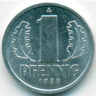 ГДР, 1 пфенниг 1988 год (AU)