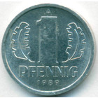 ГДР, 1 пфенниг 1989 год