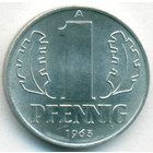 ГДР, 1 пфенниг 1963 год (UNC)