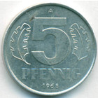 ГДР, 5 пфеннигов 1968 год