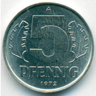 ГДР, 5 пфеннигов 1972 год