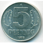 ГДР, 5 пфеннигов 1975 год